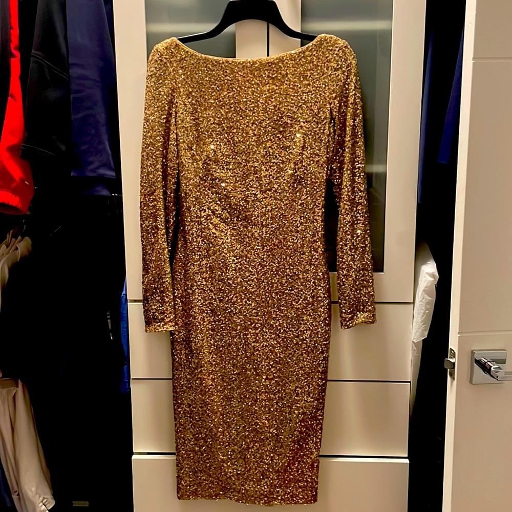 Gold sequence dress from Ralph Lauren. Worn once!!